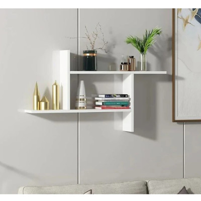 Kệ Gỗ Trang Trí Treo Tường 2 Tầng Tundo CTKT515 KT 100 x 55 x 20cm