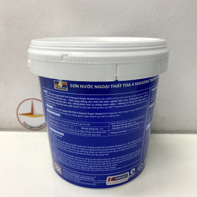 Sơn phào chỉ trong và ngoài nhà Toa 4 Seasons Tropic Shield màu đen D- 8253 _1L