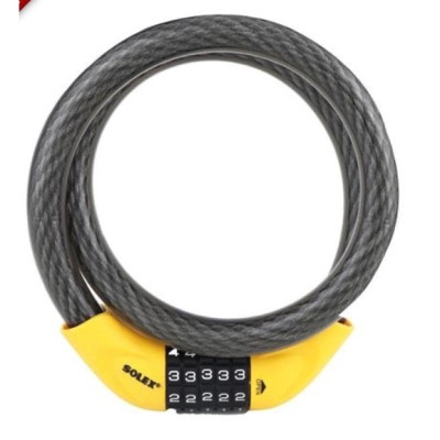 Khóa xe đạp 5 số SOLEX Thái Lan thân dây cáp 20mm x 1m - MSOFT