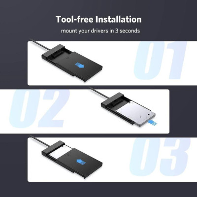 Ugreen UG30847US221TK 50CM màu Đen Hộp đựng ổ cứng 2.5 chuẩn SATA - HÀNG CHÍNH HÃNG