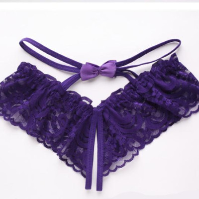 Quần lót lọt khe sexy nữ chất liệu ren thiết kế xẻ đáy quyến rũ gợi cảm - Màu hồng