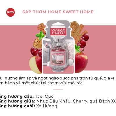 Sáp thơm xe Yankee Candle - Home Sweet Home