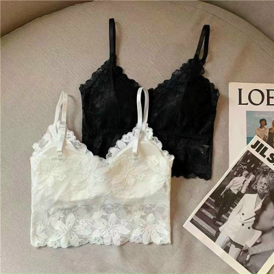 Áo Bra Nữ Cúp Ngực Dây Mảnh BR2230 Chất Liệu Cotton Co Giãn Phối Hoa Dễ Thương