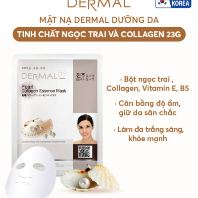 [ Tặng 2 miếng ] Set 10 Mặt nạ dưỡng da tinh chất ngọc trai Dermal