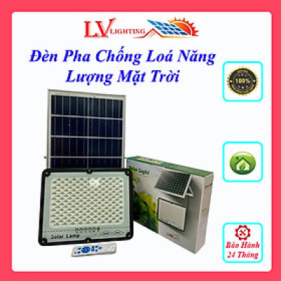 Đèn Năng Lượng Mặt Trời Chống Lóa 200W Vỏ Nhôm Nguyên Khối