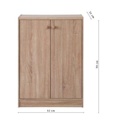 TỦ GIÀY 5 TẦNG 2 CÁNH MỞ HIỆN ĐẠI ECOFURNIX GT2118