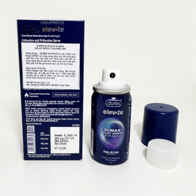 Chai Xịt Durex Elevate Chính Hãng Hỗ Trợ Kéo Dài Thời Gian