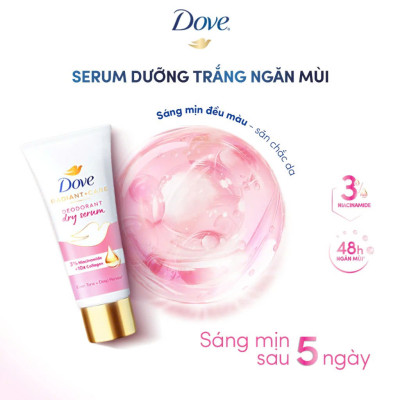 Kem Khử Mùi Dove Dry Serum Collagen & Vitamin B3 Sáng Mịn Đều Màu 40ml