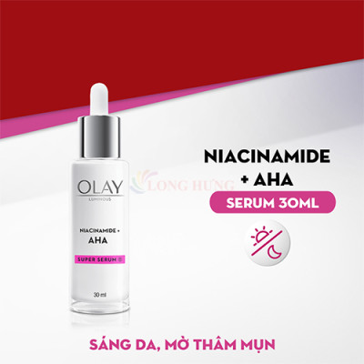 Tinh chất dưỡng trắng Olay Luminous Super Serum Niacinamide + AHA (30ml) - Hàng chính hãng