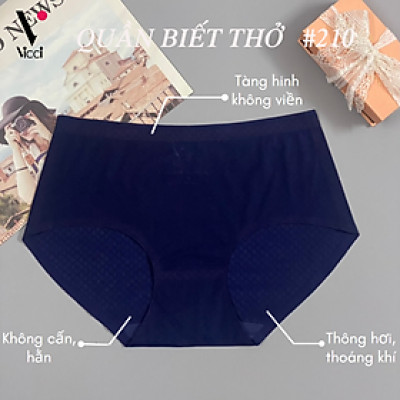 Quần lót nữ cạp cao biết thở  Vicci QV.210 công nghệ Microfiber không đường may, siêu mỏng nhẹ, tàng hình không viền, mặc nhẹ như không, thông hơi thoáng khí, kháng khuẩn khử mùi