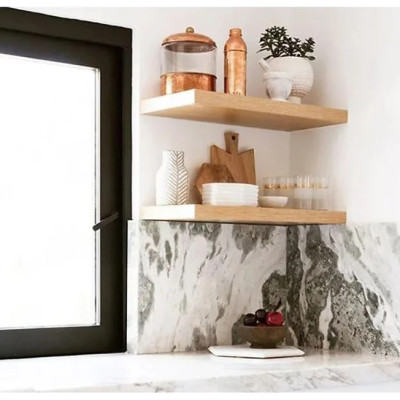 Kệ Thanh Ngang Treo Tường Vân Gỗ Sồi Gỗ Dày Nhiều Kích Thước Tundo CTKT005 KT 120x20x2.5cm