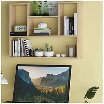 Kệ Giá Sách Treo Tường Sáng Tạo Với Kết Cấu Giấu Chân Chắc Chắn Tundo CTKT182 KT 62cm x 90cm x 15cm