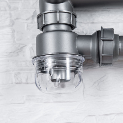 Bộ Xi Phông Thoát Nước Chậu Rửa Bát, Bầu Xả Inox 304, Thoát Nước Nhanh, Ngăn Mùi Hôi