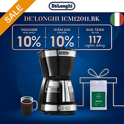 [Hàng chính hãng] Máy pha cà phê drip DeLonghi ICM12011.BK