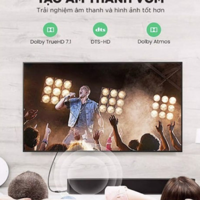 CÁP HDMI V2.1 8K@60HZ HDR 1.5M UGREEN 80402 - Hàng chính hãng