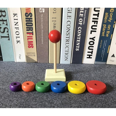 Tháp Cầu Vòng Bằng Gỗ Cho Bé Loại Nhỏ - Đồ Chơi Gỗ Thông Minh Đồ Chơi Mầm Non