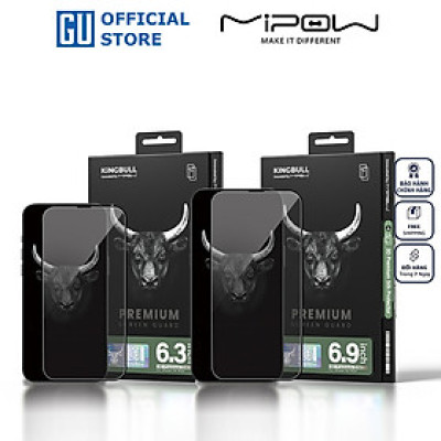 Kính Cường Lực MIPOW KINGBULL 3D Premium Silk Cho iPhone 16 Pro/ 16 Pro Max Viền 3D Bo Đẹp Mắt Cảm Giác Vuốt Mềm Mượt Hàng Chính Hãng