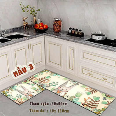 Set 2 thảm ngắn dài trong nhà bếp cao cấp