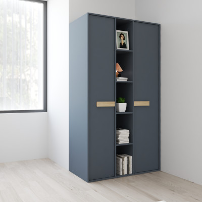 HAPPY FURNITURE , Tủ quần áo 2 cửa mở - SPACE, TCM_242 , 110cm x 59cm x 200cm DxRxC