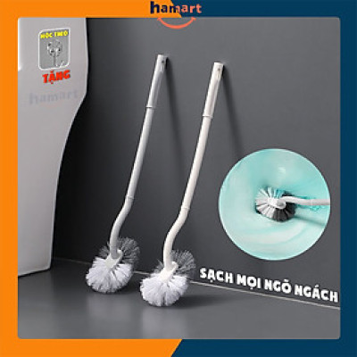 Chổi Cọ Bồn Cầu Nhà Vệ Sinh Đầu Chữ S Cong Kèm Móc Treo Chà Sạch Khe Hẹp WC Cao Cấp