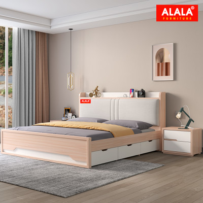 Giường ngủ ALALA14 (1m8 x 2m) cao cấp/ Miễn phí vận chuyển và lắp đặt/ Đổi trả 30 ngày/ Sản phẩm được bảo hành 5 năm từ thương hiệu ALALA/ Chịu lực 700kg
