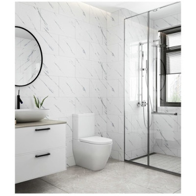Bộ 5 Tấm Xốp Dán Tường 3D PVC Đá Xám Bóng 60x30cm Keo Sẵn Dày 2,5mm Cao Cấp, Sang Trọng 