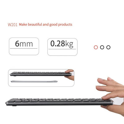 Bộ Bàn Phím Chuột không dây W201 mini nhỏ gọn cho máy tính , laptop hàng nhập khẩu