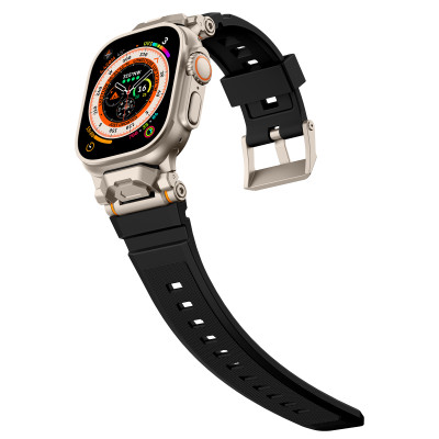 Dây Silicone Đầu Nối Kim Loại Pioneer cho Apple Watch Ultra 1/2 & Apple Watch Series 4/5/6/7/8/9/SE/10 Size 44/45/46/49mm - Hàng Chính Hãng