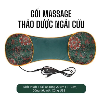 Gối Điện Ngải Cứu Thảo Dược Làm NóngMassage – Xua Tan Đau Mỏi Vai Gáy Cực Nhanh