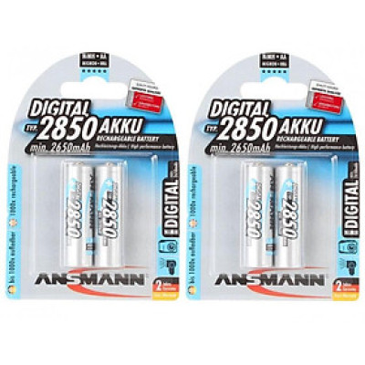  Pin Sạc AA 2850 BL4  ANSMANN Vỉ  4 viên  - Hàng Nhập Khẩu