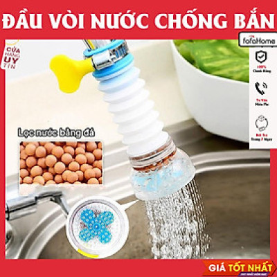 Vòi Lọc Nước Ra Bát Tăng Áp Xoay 360 Có Thể Kéo Dài Chống Bắn Nước Giao Màu Ngẫu Nhiên