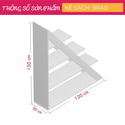 Giá sách hiện đại gỗ công nghiệp SMLIFE Brad