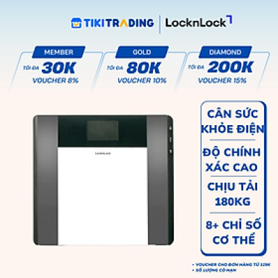 Cân Sức Khỏe Điện Tử LocknLock ENC516BLK Dùng Trong Gia Đình - 180kg