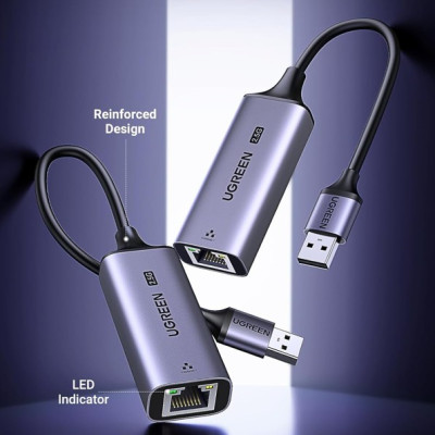 Cáp chuyển đổi USB-A 3.0 sang RJ45 2.5 Gigabit Ugreen 25051 - Hàng chính hãng