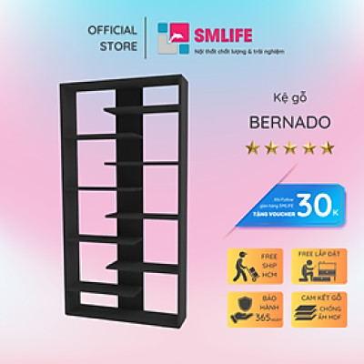 Kệ sách gỗ MDF kiểu dáng hiện đại nhỏ gọn SMLIFE Bernado