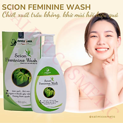 Dung Dịch Vệ Sinh Phụ Nữ SCION FEMININE WASH 150ml, Chiết Xuất Trầu Không, Khử Mùi Hôi, Ngừa Vi Khuẩn Gây Viêm Nhiễm, An Toàn Cho Bà Bầu Sau Sinh