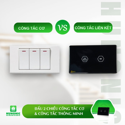 Hunonic Công Tắc Cầu Thang điều khiển bằng Wifi Datic
