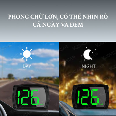 Bộ Hiển Thị Tốc Độ HUD G20 Sử Dụng GPS | Bộ Hiển Thị Tốc Độ Sử Dụng GPS Cắm Cổng USB Tiện Dụng, Dễ Lắp Đặt, Dùng Được Cho Đa Dạng Loại Xe