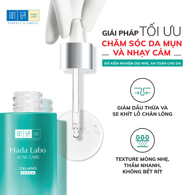 Serum dưỡng ẩm cho da mụn, nhạy cảm Hada Labo Acne Care Calming Serum 30ml