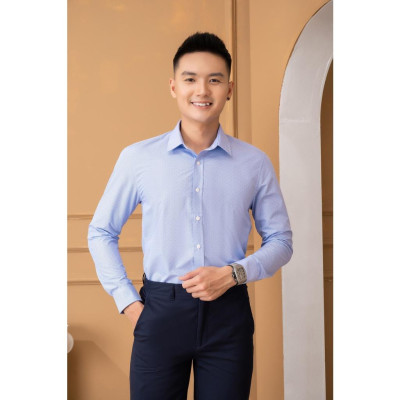 Áo sơ mi nam dài tay ALIGRO chất liệu 100% bamboo sợi tre, cổ bẻ dáng ôm ALGS225