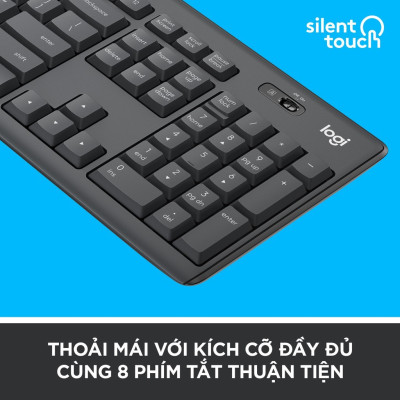 Bộ bàn phím chuột không dây Logitech MK295 - Hàng chính hãng