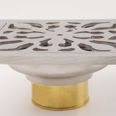 Phễu thu sàn - thoát sàn chống hôi Inox SUS 304, 10cm x 10cm Eurolife EL-HG06 (Trắng bạc)