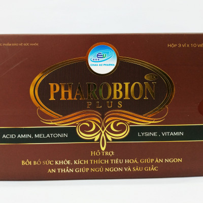 VIÊN ĂN NGỦ NGON PHAROBION PLUS - GIÚP AN THẦN NGỦ SÂU GIẤC - ĂN NGON MIỆNG - BỒI BỔ SỨC KHỎE - TĂNG SỨC ĐỀ KHÁNG CHO CƠ THỂ - MỖI NGÀY 1 VIÊN - HỘP 30 VIÊN