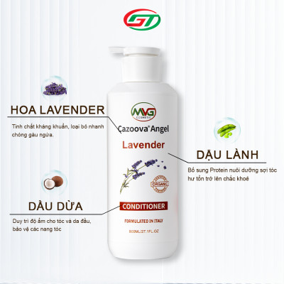 Dầu Xả Tóc, phục hồi tóc hư tổn, dưỡng tóc mềm mượt vượt trội Cazoova Lavender 800ML