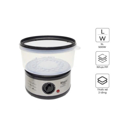 Nồi Hấp Thực Phẩm 2 Tầng MAGIC Korea A-64 Hàng chính hãng