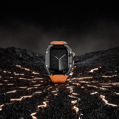 Ốp Case tích hợp dây đeo Lamborghini Style cho Apple Watch Series 4/5/6/SE/7/8/9/SE1,2 Size 44mm/45mm - Hàng Chính Hãng