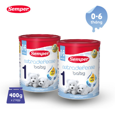 Combo 2 Sữa bột công thức Semper Nutradefense Baby 1 400g/hộp