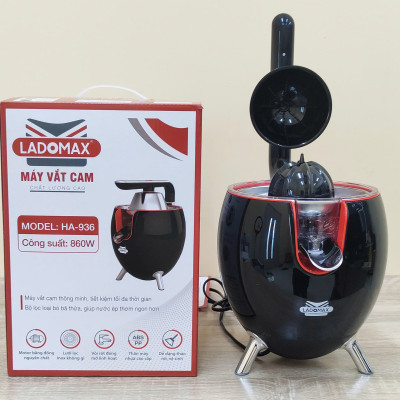 Máy vắt cam công suất lớn Ladomax - Công suất 860W - moto đồng - có linh kiện thay - Màu đen - Hàng chính hãng