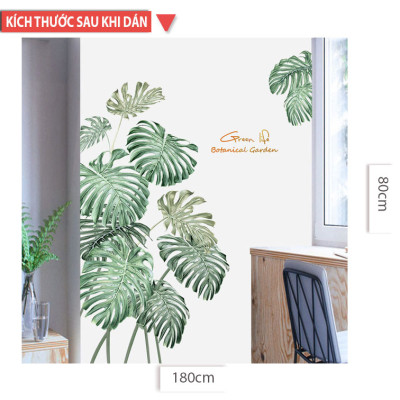 Sticker Giấy Dán Tường Decal Dán tường Mẫu Hoa Lá Cực Xinh ZH031
