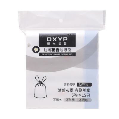Set 2 bịch túi rác có quai rút mùi thơm dịu gồm 10 cuộn